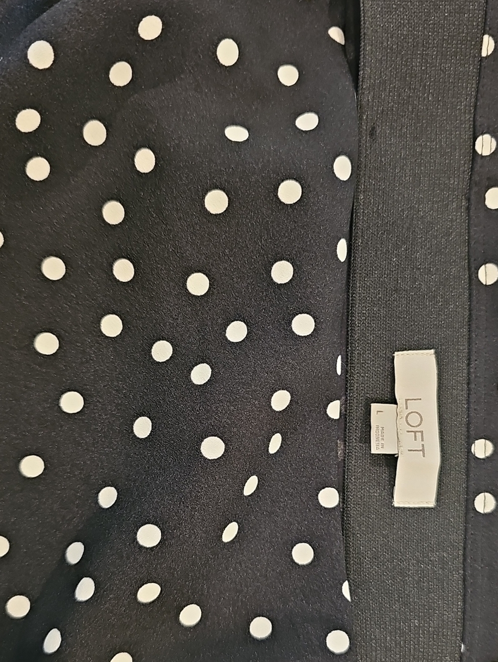 LOFT Dotted Layered Pull On Midi Skirt - Picture 7 of 9